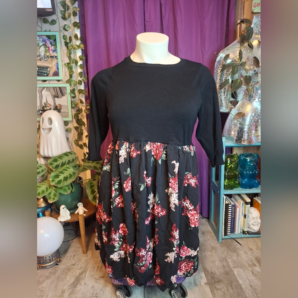 Torrid Sweater Floral Dress